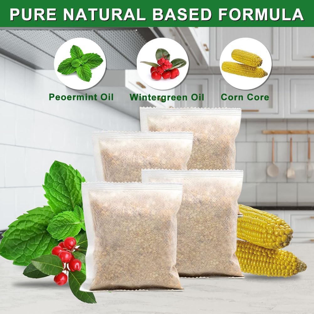LAVANOVA Mouse Repellent Pouches indoor setup shows practical placement for kitchens
