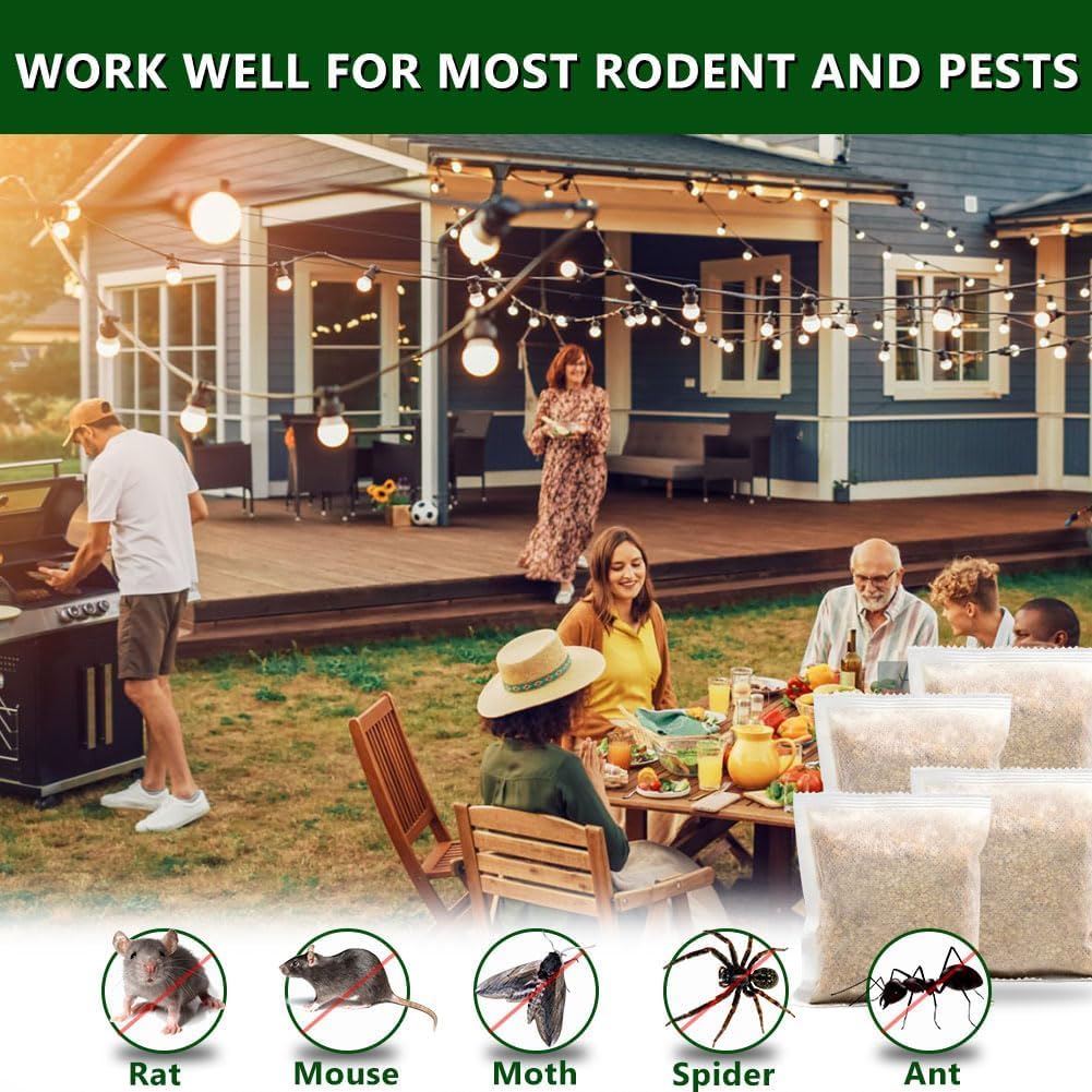 LAVANOVA Mouse Repellent Pouches outdoor use demonstrates long-lasting pest deterrence