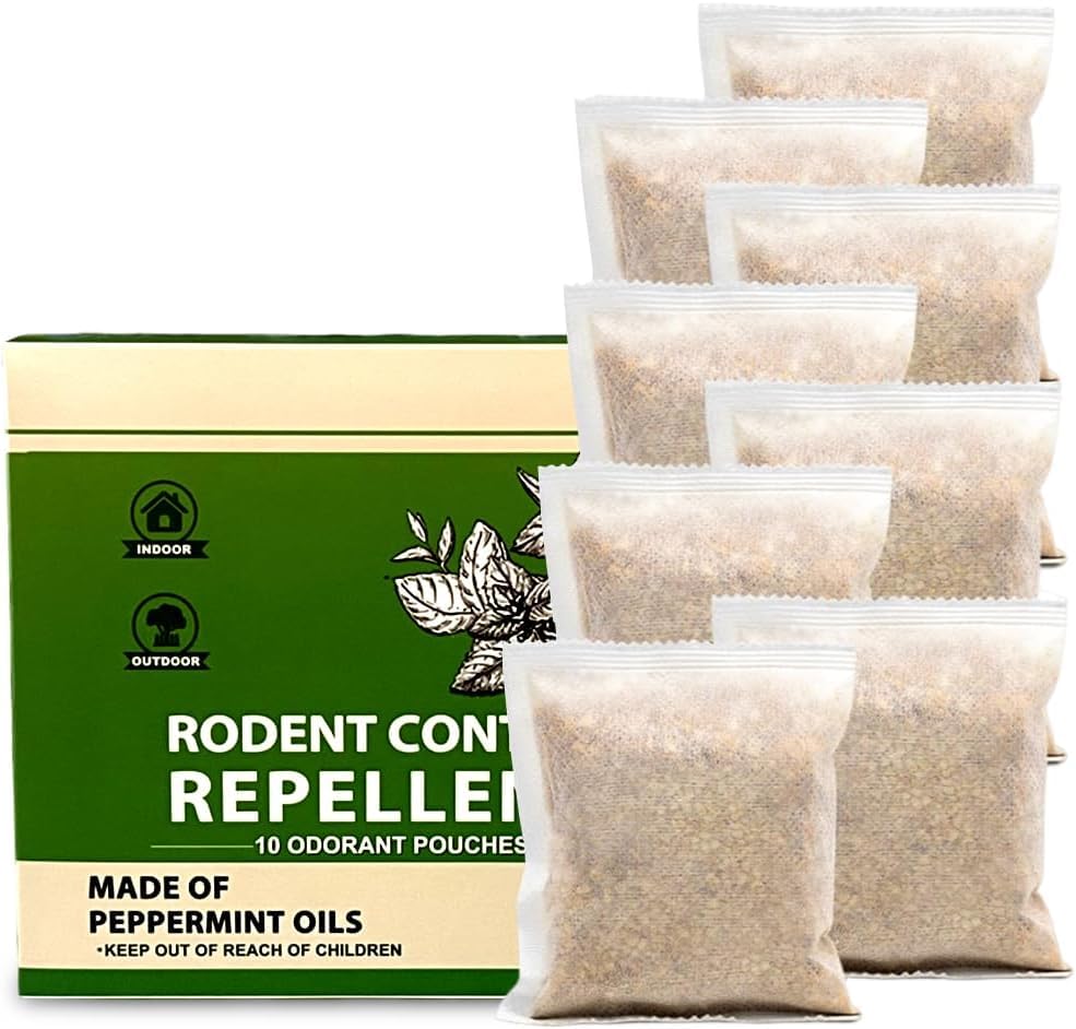 LAVANOVA Mouse Repellent Pouches pack front deters mice indoors
