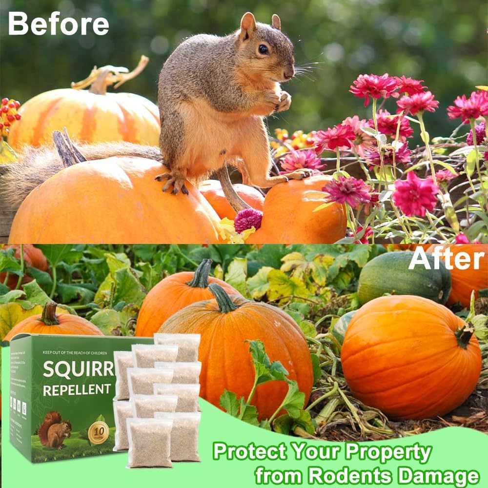 LAVANOVA scented deterrent pouch for potted plants guards greenery gracefully.