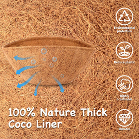 LAVEVE Coco Coir Liner suitable for wall baskets and decorative planters