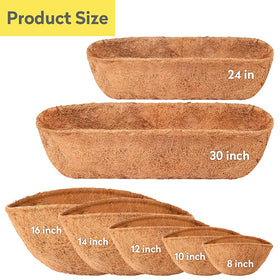 LAVEVE coconut fiber liner brown close-up highlights textured fibers and moisture balance.
