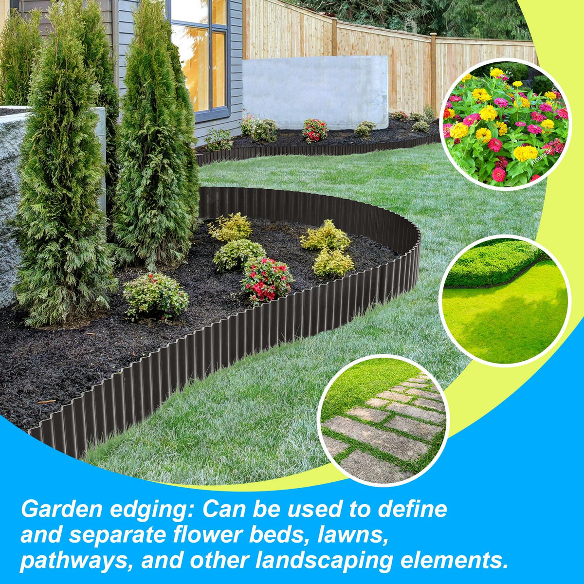 LAVEVE garden wall accents border enhances definition for outdoor spaces