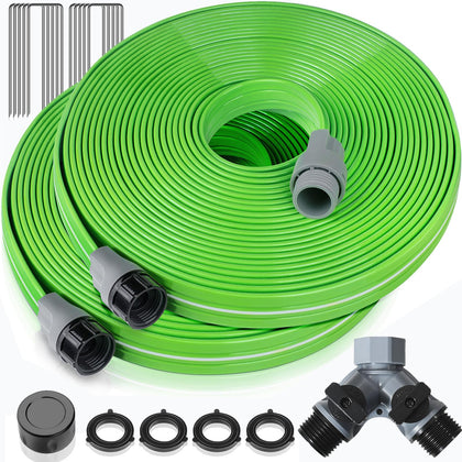 LAVEVE heavy-duty sprinkler hose laid flat for even yard coverage