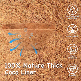 LAVEVE coconut-fiber liner supports moisture and air flow for healthier roots.