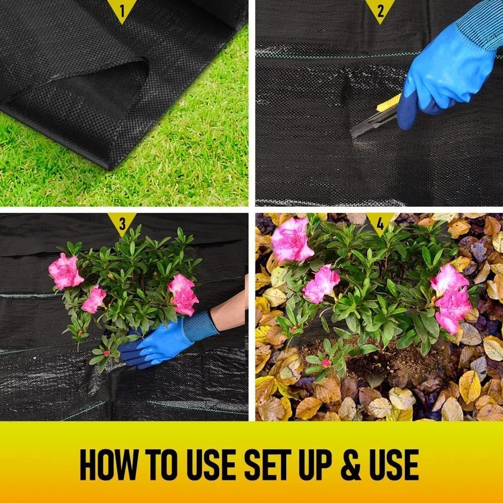 LAVEVE weed barrier fabric suits garden beds, lawns, and vegetable plots