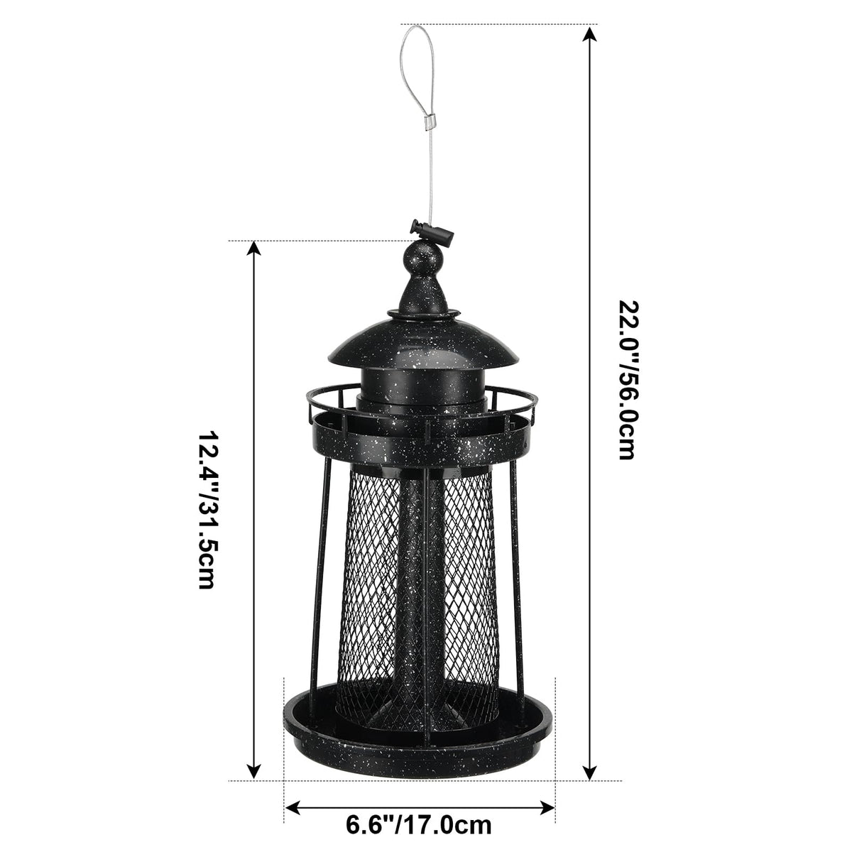 Lavezee bird feeder hanging design for convenient placement on trees or hooks