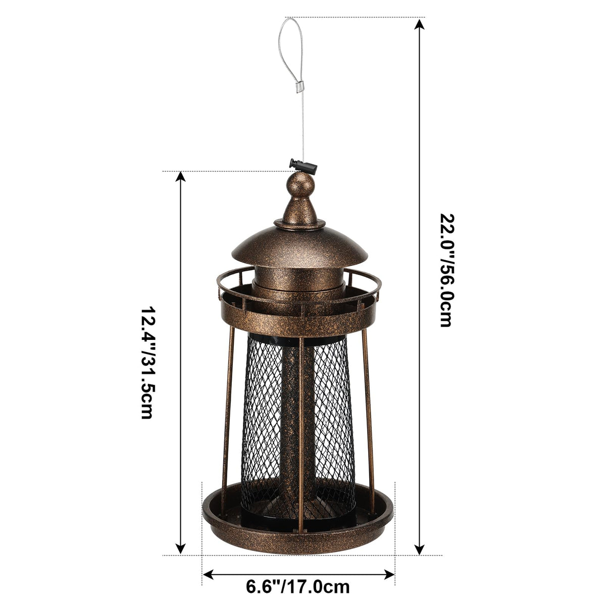 Lavezee Bird Feeder moisture-proof mesh keeps seed dry and fresh.