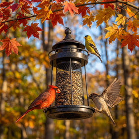 Lavezee multi-bird feeding attracts birds to your garden