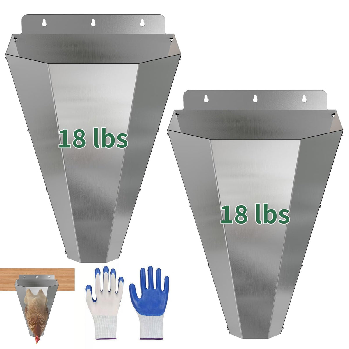 LavviTech large chicken cone assembly for secure mounting and efficient processing.