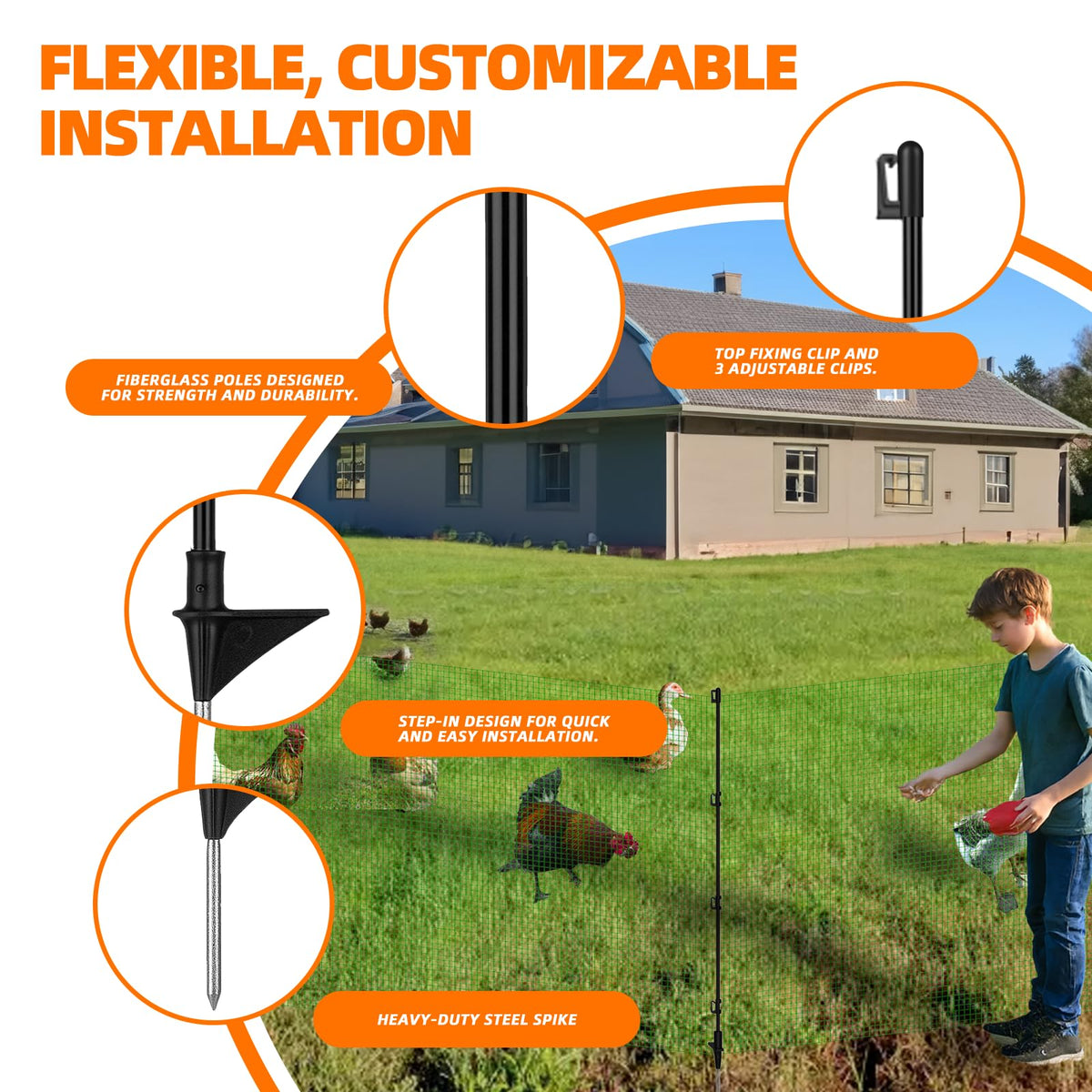 LavviTech snow fence yard divider for winter use.