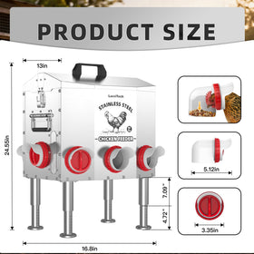 LavviTech eight-port no-waste design reduces spills during multi-bird feeding
