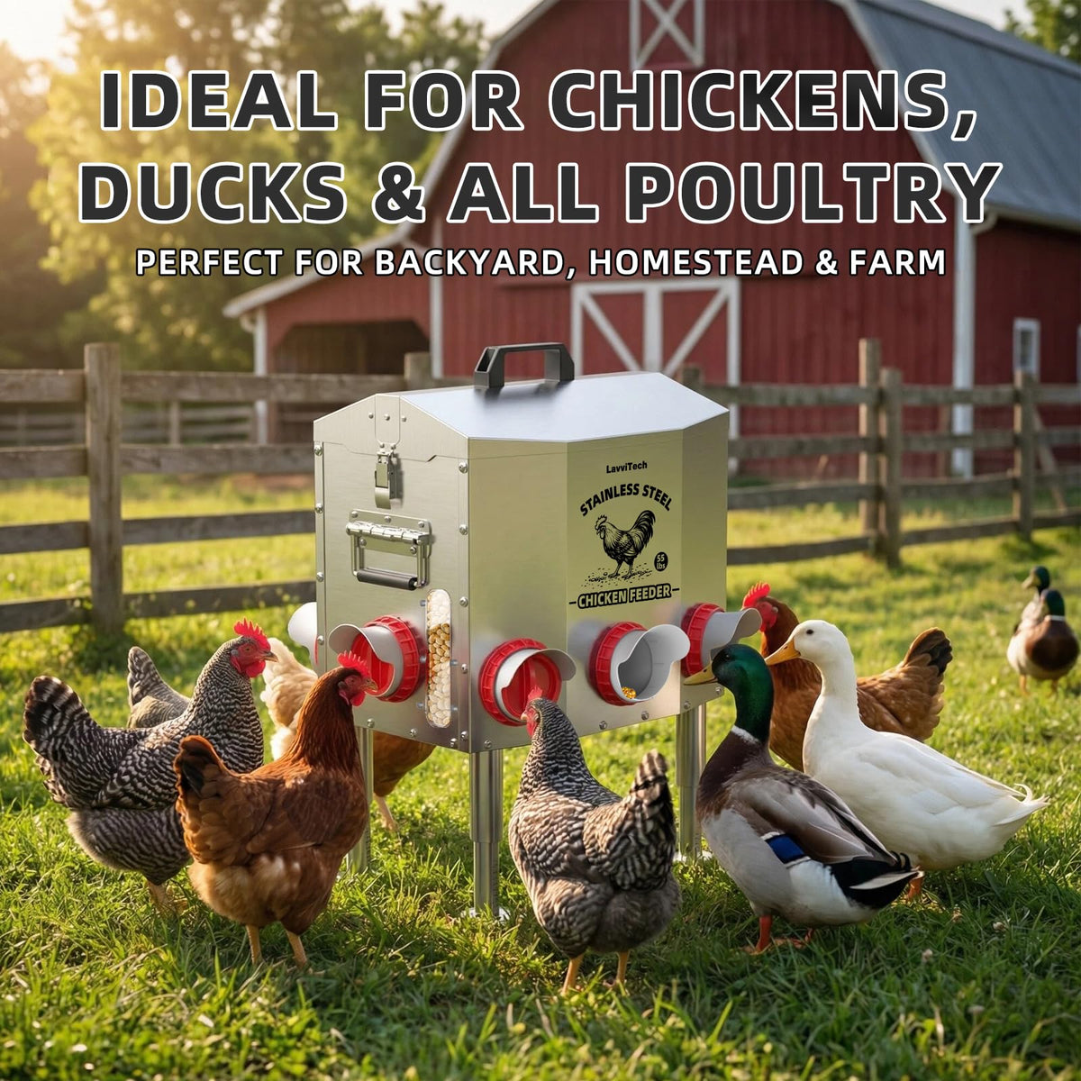 LavviTech gravity-feed design provides steady access with minimal effort