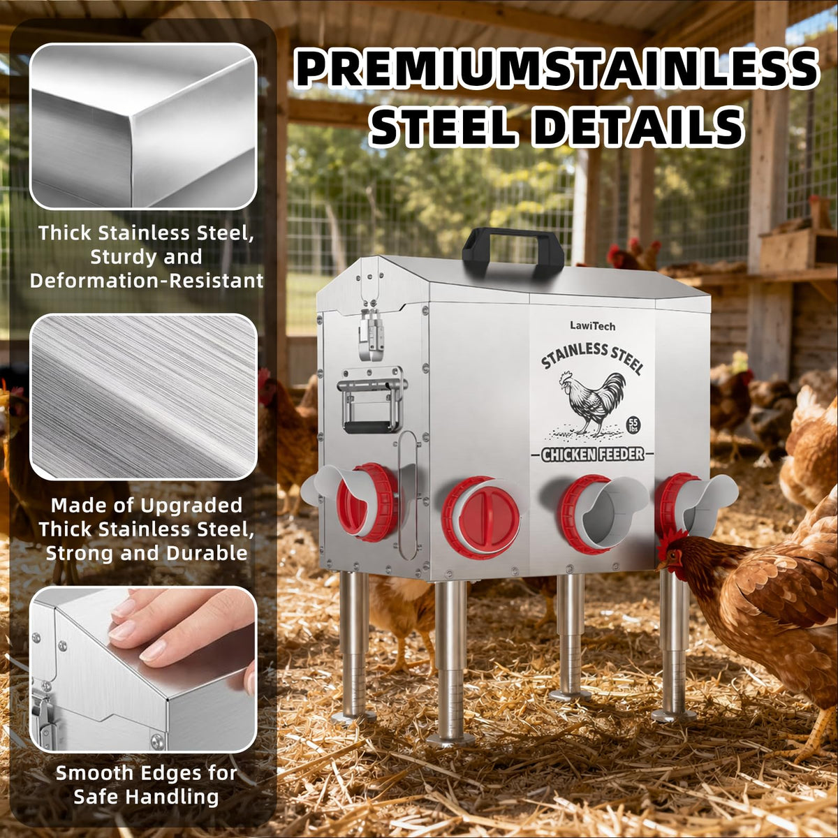 LavviTech upgraded stainless steel build resists rust for outdoor use