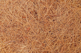 LAVZAN natural brown coir liner adds rustic outdoor appeal.