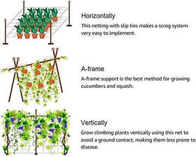 LAVZAN trellis netting is lightweight and reusable across seasons