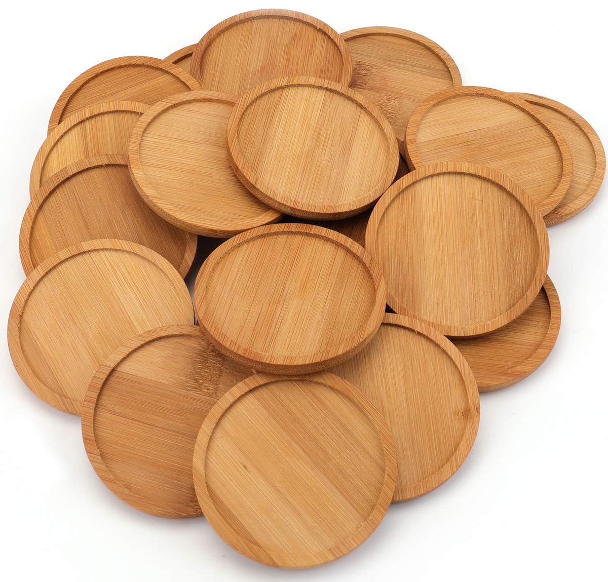 Lawei bamboo saucer edge design keeps spills contained and pots stable.