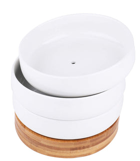 Lawei ceramic planter with drainage hole to keep succulents healthy