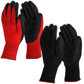 Lawei non-slip grip garden gloves protect against slips in wet conditions.