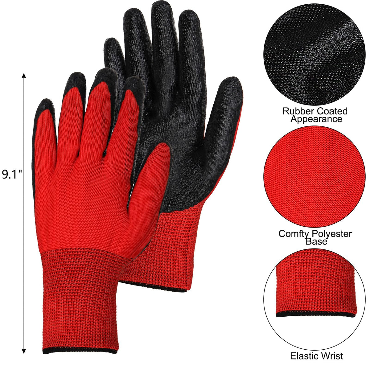 Lawei rubber-coated palm gloves provide secure grip during digging.