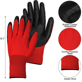 Lawei rubber-coated palm gloves provide secure grip during digging.