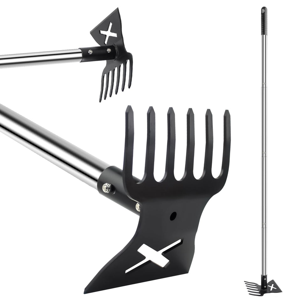 LAWFYMORI 2-in-1 hoe and cultivator for easy weeding and tilling