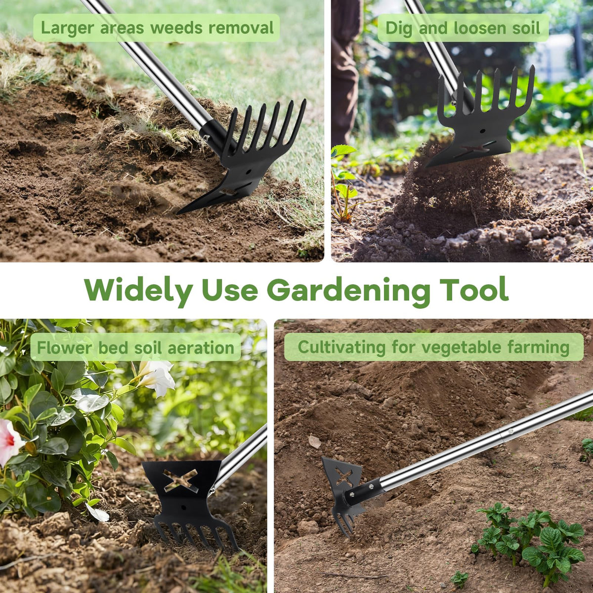 LAWFYMORI stainless-steel-pole resists rust for outdoor gardening