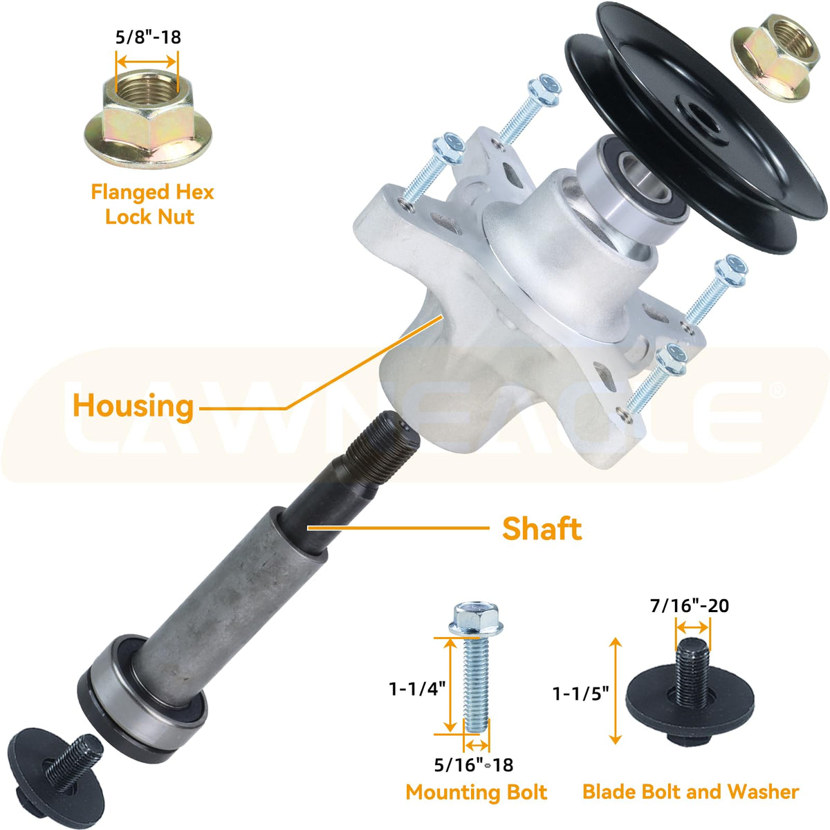Lawneagle exmark qss708gem50200 spindle supports compatible drive levers
