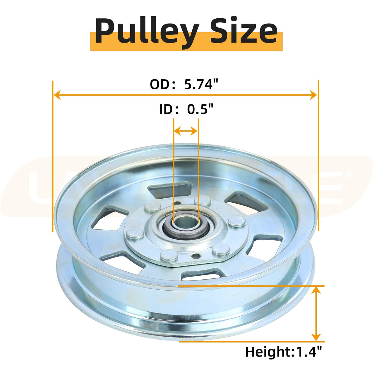 Lawneagle idler pulley 033-2000-00 compatible smooth belt ride