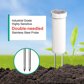 LAWNFUL Digital Soil pH Meter dual probes ensure reliable soil contact.