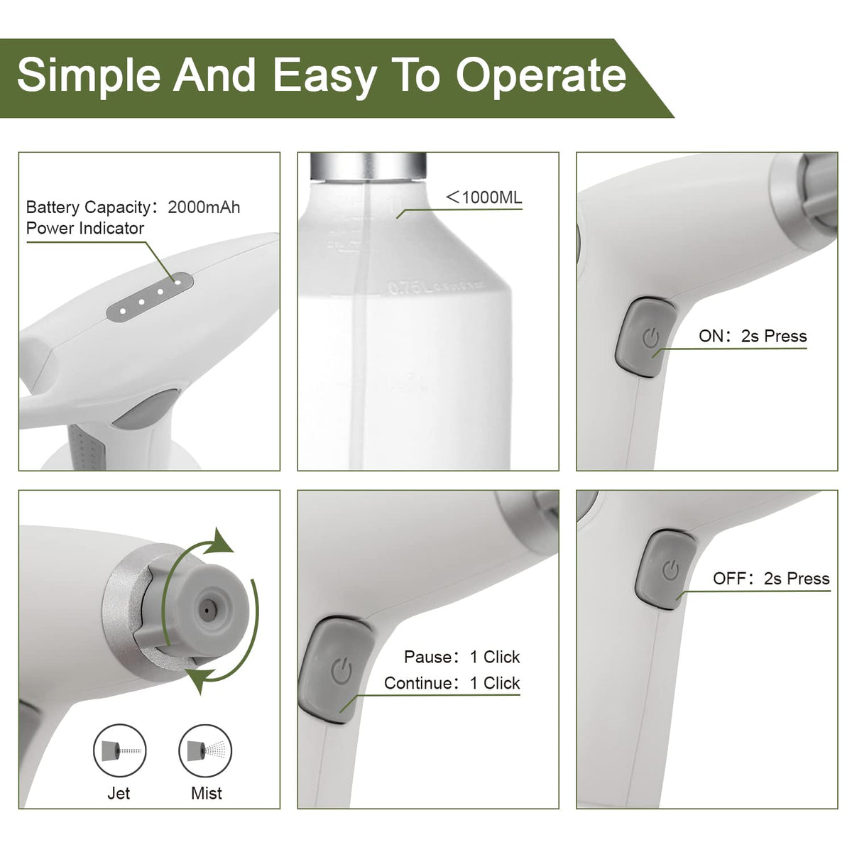 LAWNFUL electric spray bottle for indoor-outdoor use offers convenient care anywhere.