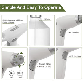 LAWNFUL electric spray bottle for indoor-outdoor use offers convenient care anywhere.