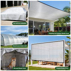 LAWNGO Aluminet pet area shade makes kennels more comfortable