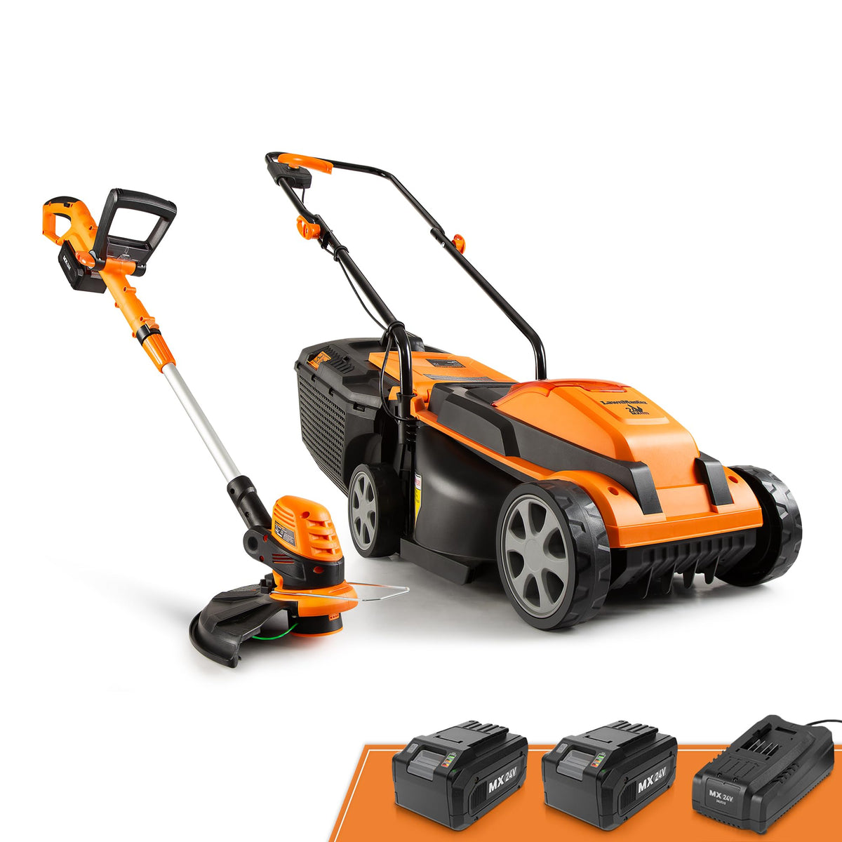LawnMaster 20VMWGT mower with 12-inch cutting width for neat, even lawns.