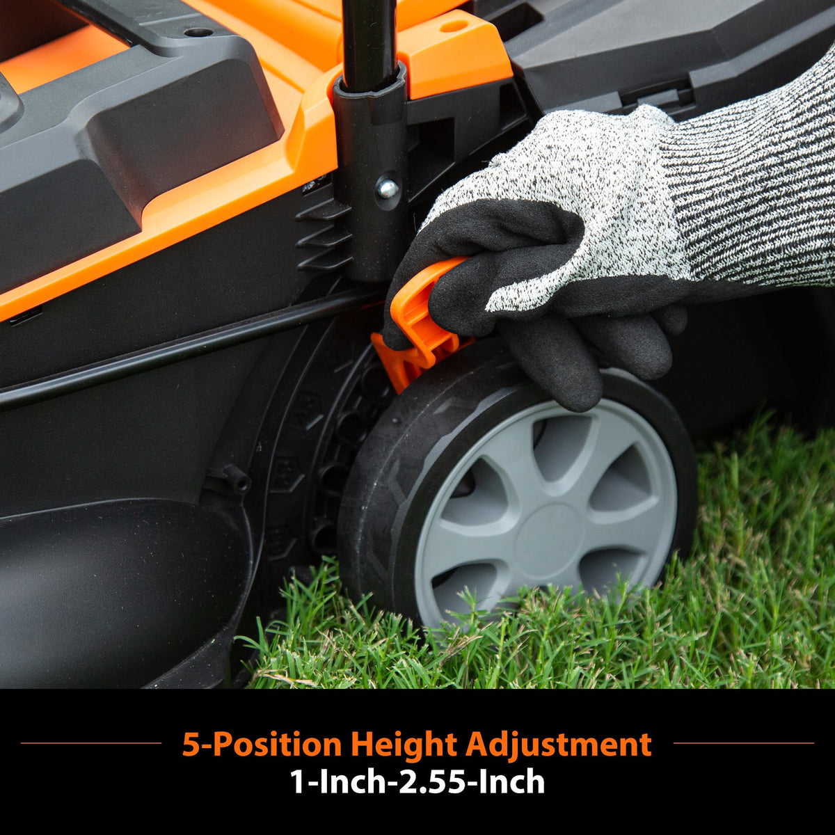 LawnMaster battery charger for quick, convenient recharging.