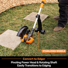 LawnMaster CLGT2410S charger included for quick recharging