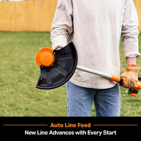 LawnMaster CLGT2410S telescopic shaft extended for custom height comfort