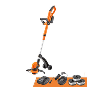 LawnMaster CLGT2410S trimmer in use for precise edge definition