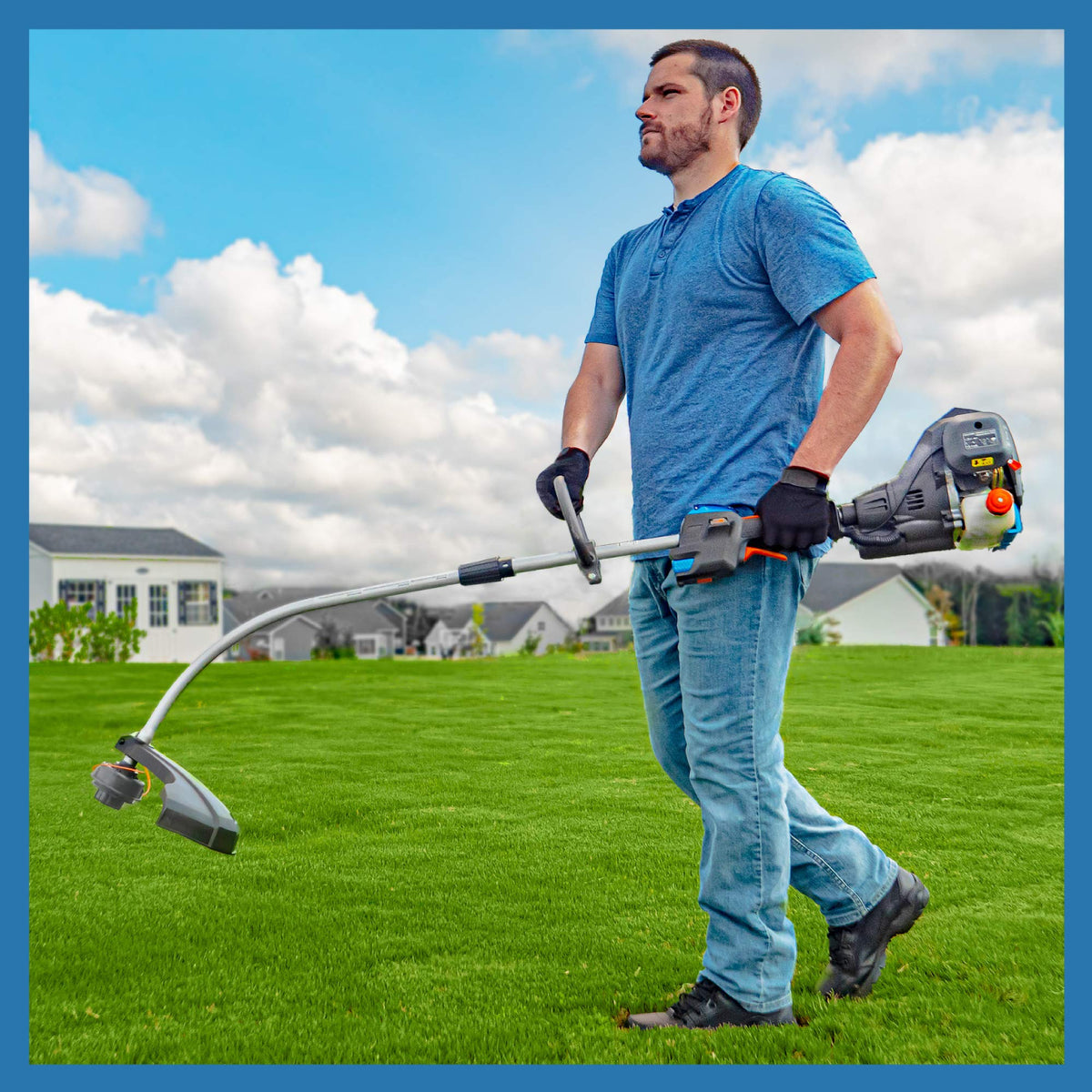 LawnMaster NPTGCP2517B adjustable assist handle improves comfort