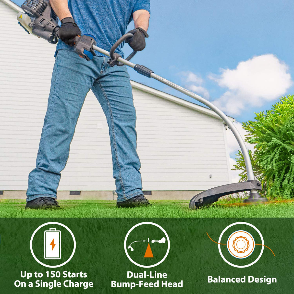 LawnMaster NPTGCP2517B split shaft enables tool versatility