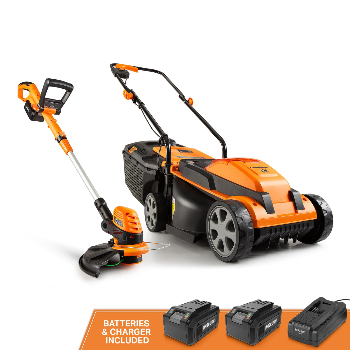 LawnMaster trimmer with a 10-inch head for precise trimming.