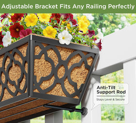 LAWYAMAI adjustable bracket fits 2–6.5 inch railings for secure mounting.
