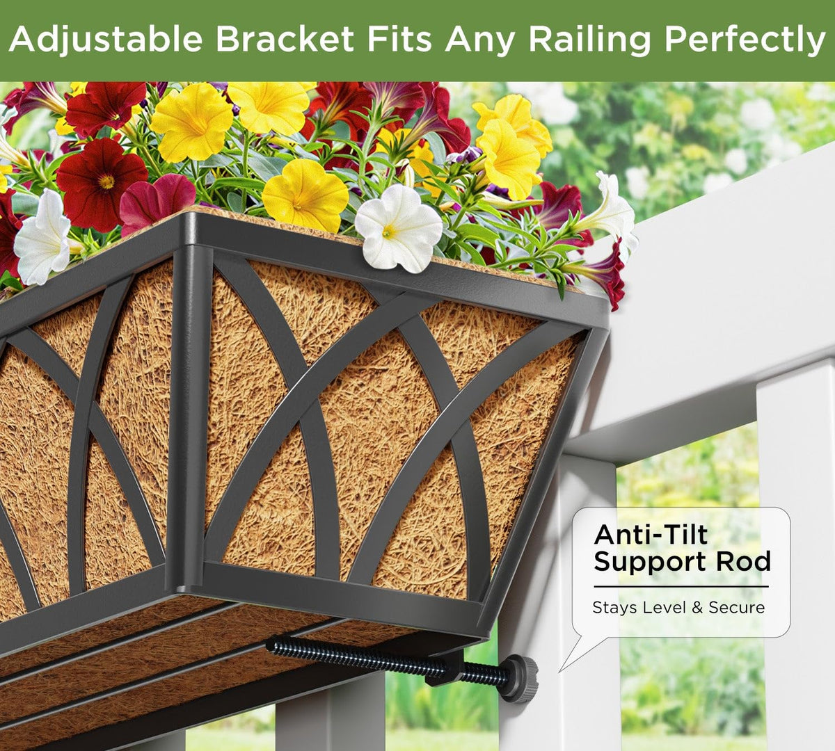 LAWYAMAI powder-coated iron frame resists rust for long outdoor use