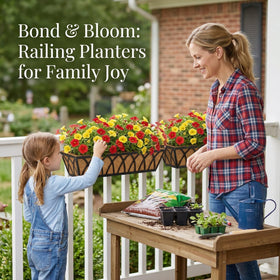 LAWYAMAI versatile outdoor planter ideal for balconies, fences, and porches
