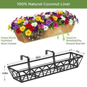 LAWYAMAI window box with coco liner promotes airflow for healthier plants