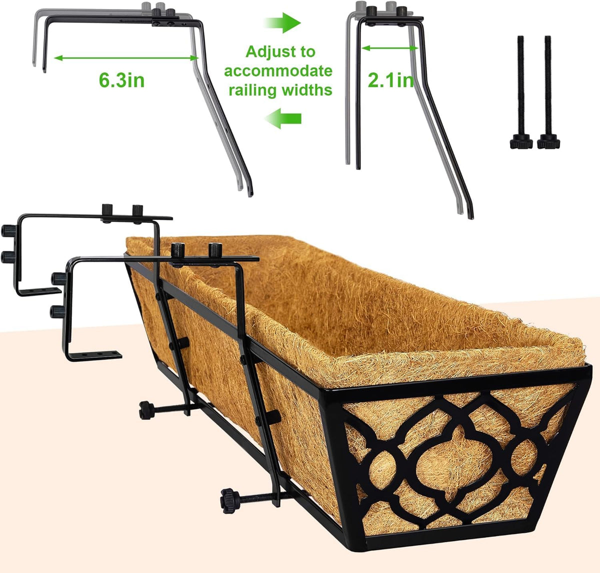 LAWYAMAI versatile planter for balconies, patios, fences, and decks.