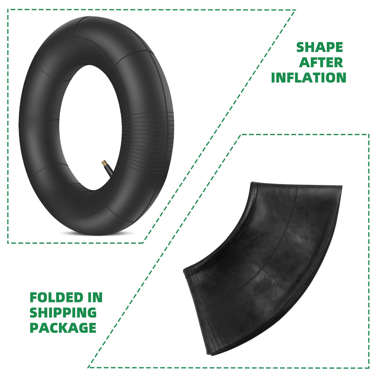 LAXEEM inner tube 4-80-8 hand truck wheel ready for use