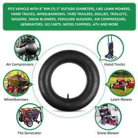 LAXEEM inner tube 4-80-8 inflated test demonstrating reliable pressure