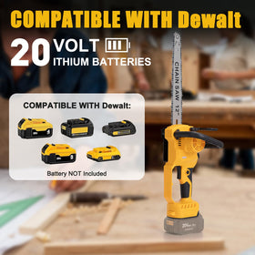 Laxsima Dewalt 20V battery‑compatible setup enables cordless use.