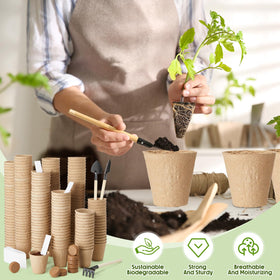 Layhit compostable seedling pots breathe like clay and biodegrade in soil